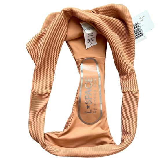 New L*Space Veronica Women’s Chestnut Ribbed Foldover Bikini Bottom Classic Sz L - Picture 4 of 9